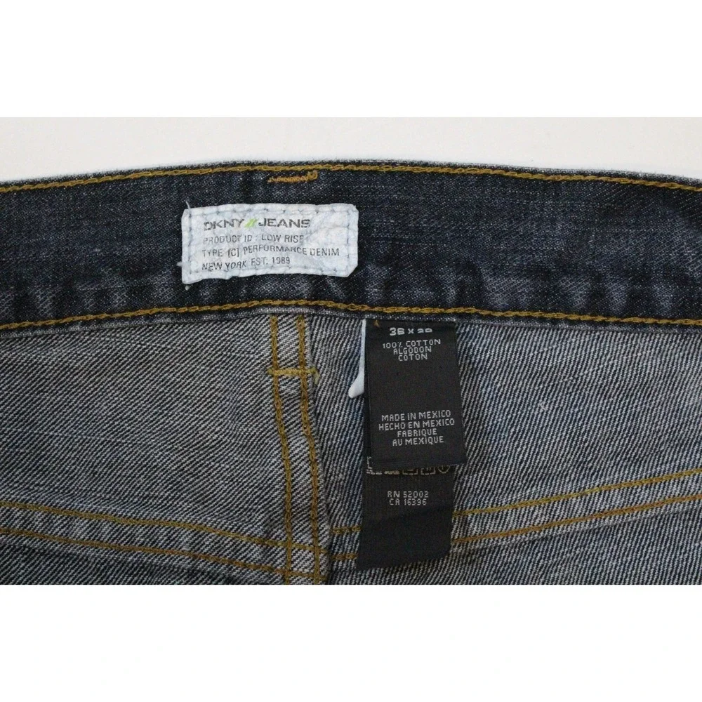 Vintage DKNY Jeans Men's 37x29 (Tag 36x30) Blue Denim Baggy Skater Y2K Loose Fit